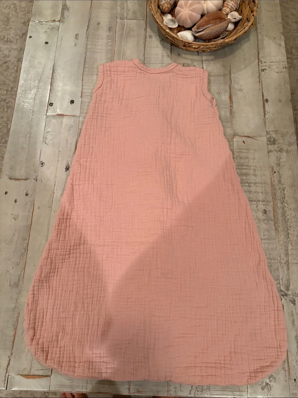Konssy Dusty Rose 6-12 Month Muslin Baby Sleep Sack